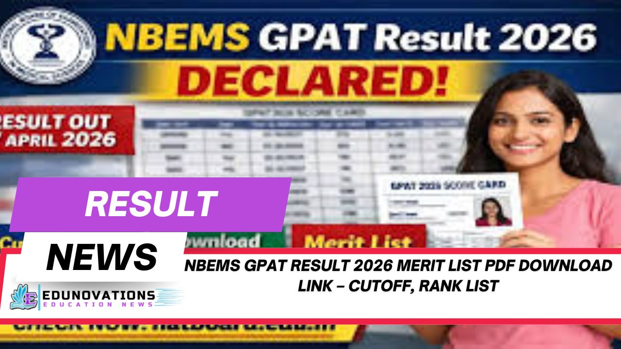nbems gpat result 2026 merit list pdf download link