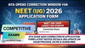 nta exam 2026 correction in application form latest notice details
