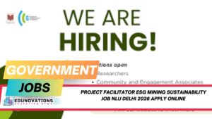 project facilitator ESG mining sustainability job NLU Delhi 2026 apply online