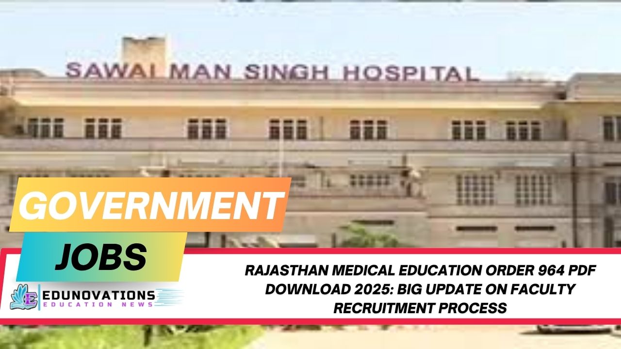 rajasthan medical education order 964 pdf download 2025