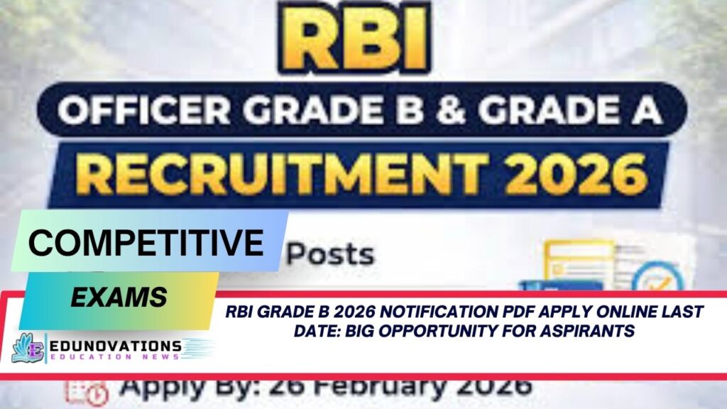 rbi grade b 2026 notification pdf apply online last date