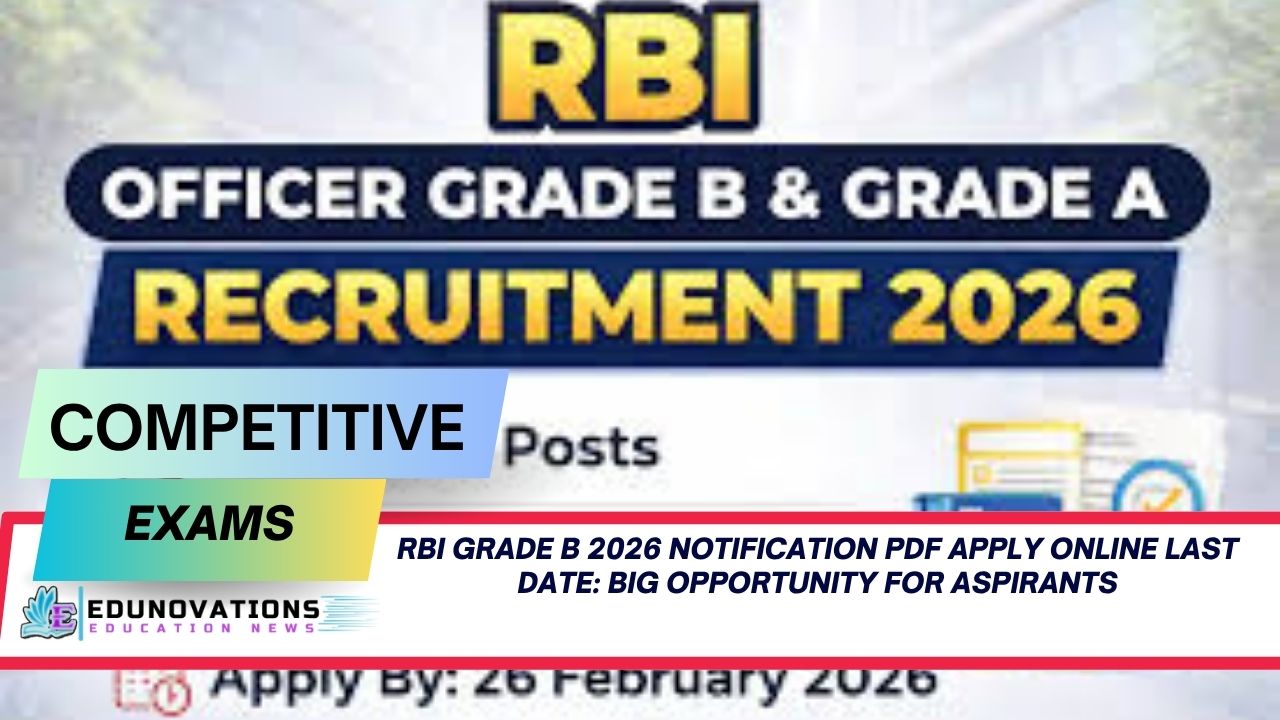 rbi grade b 2026 notification pdf apply online last date