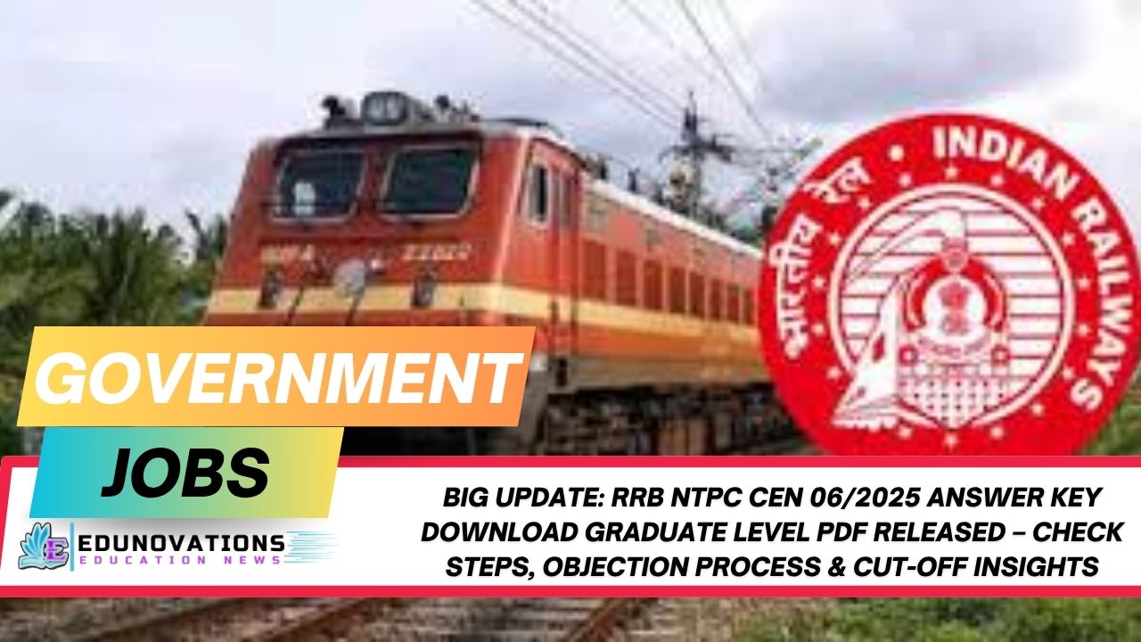 rrb ntpc cen 06/2025 answer key download graduate level pdf