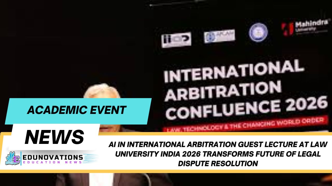 AI in international arbitration guest lecture at law university India 2026