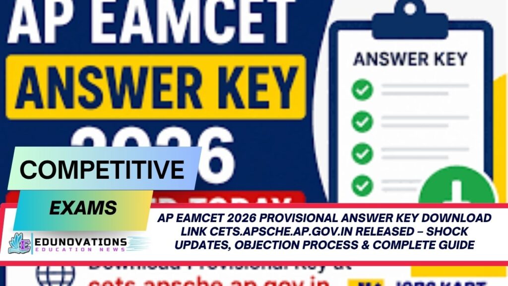 AP EAMCET 2026 provisional answer key download link cets.apsche.ap.gov.in