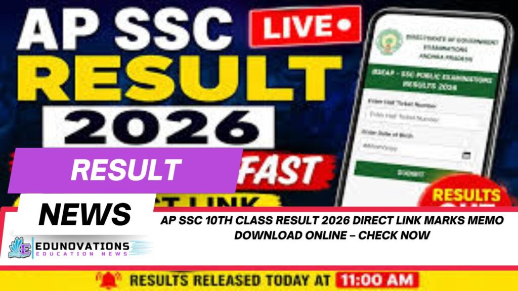 AP SSC 10th Class Result 2026 direct link marks memo download online