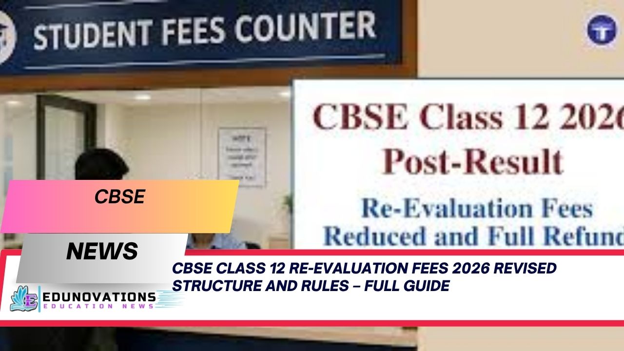 CBSE Class 12 re-evaluation fees 2026 revised structure and rules