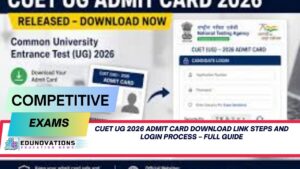 CUET UG 2026 admit card download link steps and login process