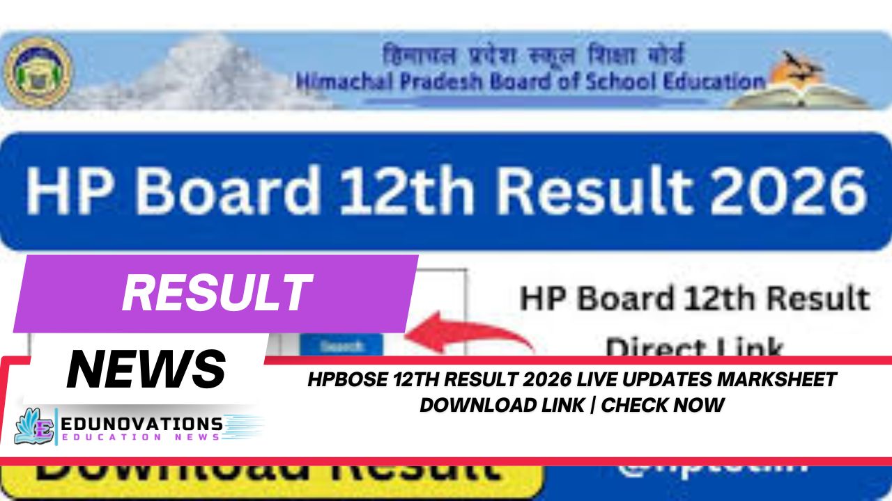 HPBOSE 12th result 2026 live updates marksheet download link