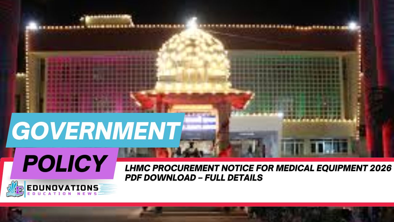 LHMC Procurement Notice for Medical Equipment 2026 PDF Download – Full Details