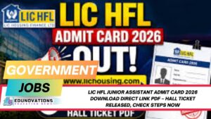 LIC HFL Junior Assistant admit card 2026 download direct link PDF