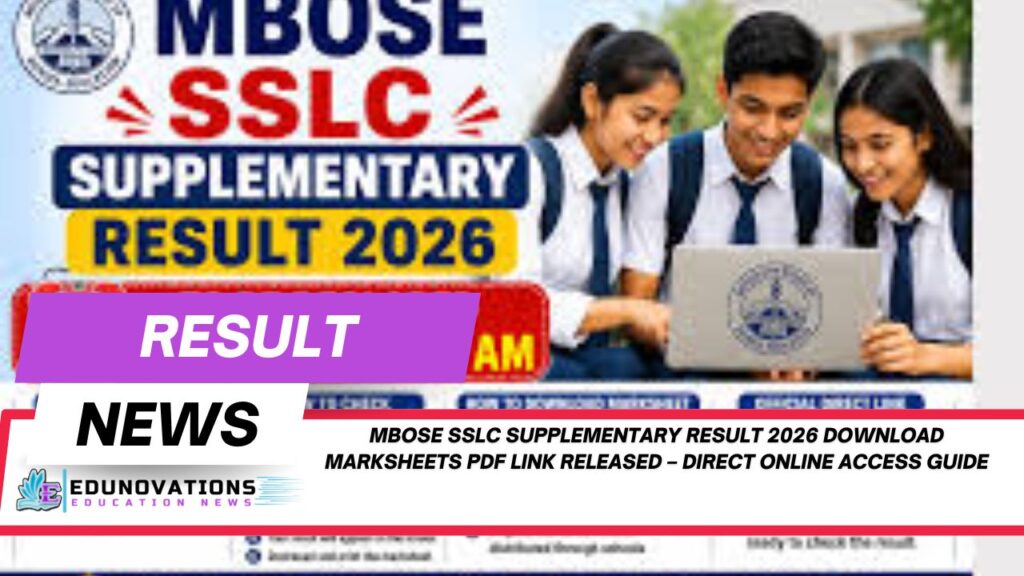 MBOSE SSLC Supplementary Result 2026 Download Marksheets PDF Link