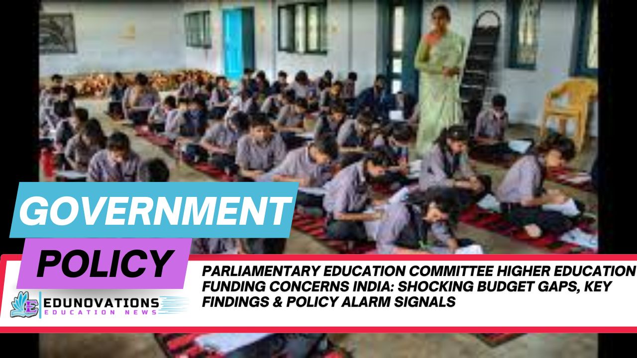 Parliamentary education committee higher education funding concerns India