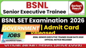 bsnl senior executive trainee exam date 2026 official notice