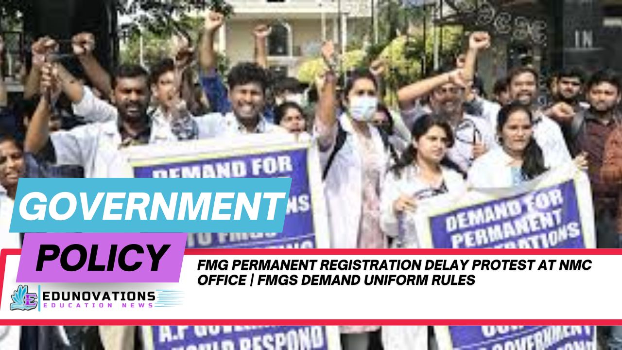 fmg permanent registration delay protest at nmc office