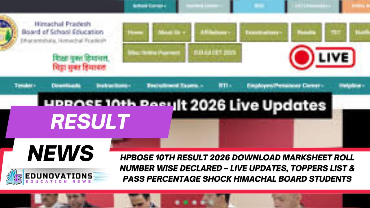 hpbose 10th result 2026 download marksheet roll number wise