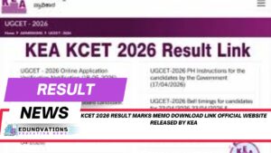 kcet 2026 result marks memo download link official website