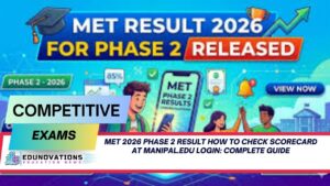 met 2026 phase 2 result how to check scorecard at manipal.edu login