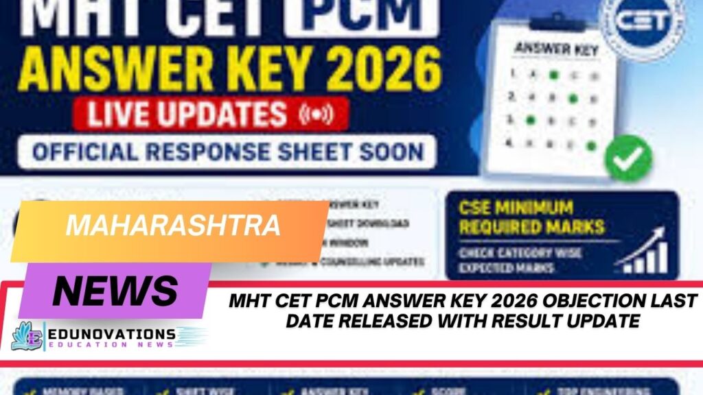 mht cet pcm answer key 2026 objection last date