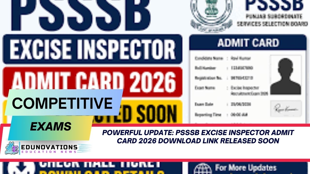 psssb excise inspector admit card 2026 download link