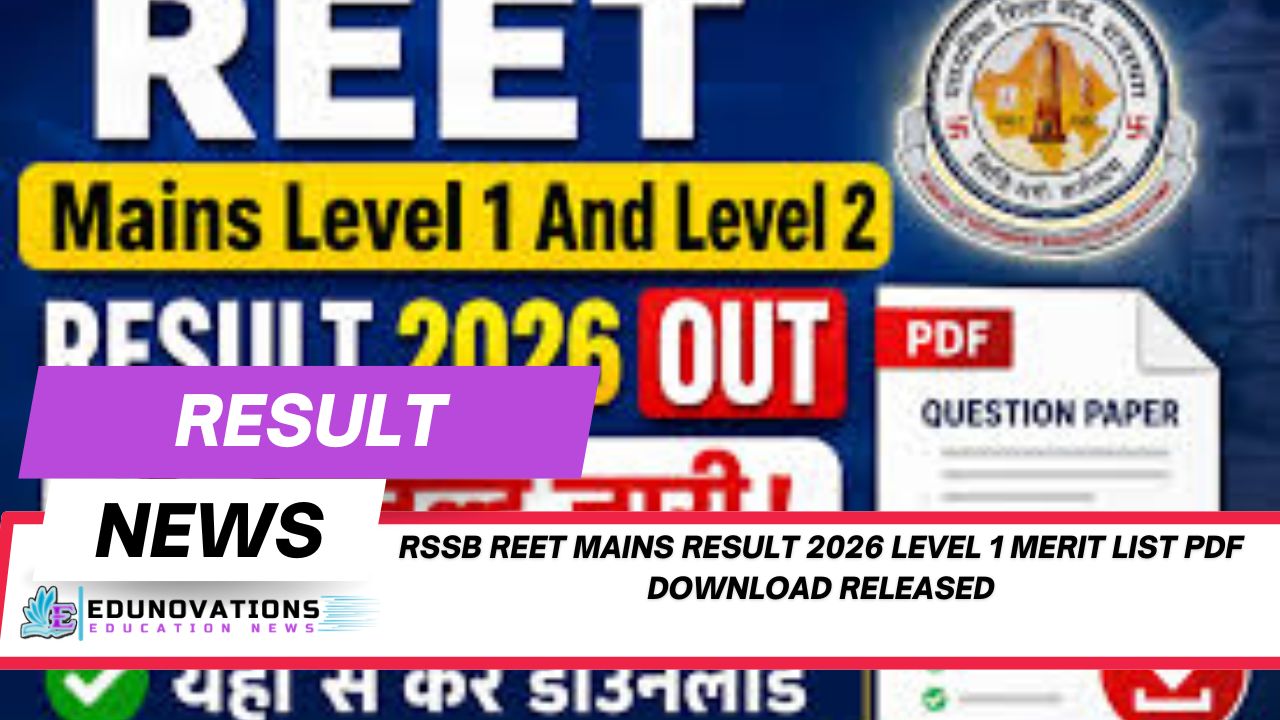 rssb reet mains result 2026 level 1 merit list pdf download