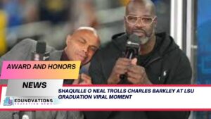 shaquille o neal trolls charles barkley at lsu graduation
