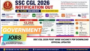 ssc cgl 2026 post wise vacancy pdf download official