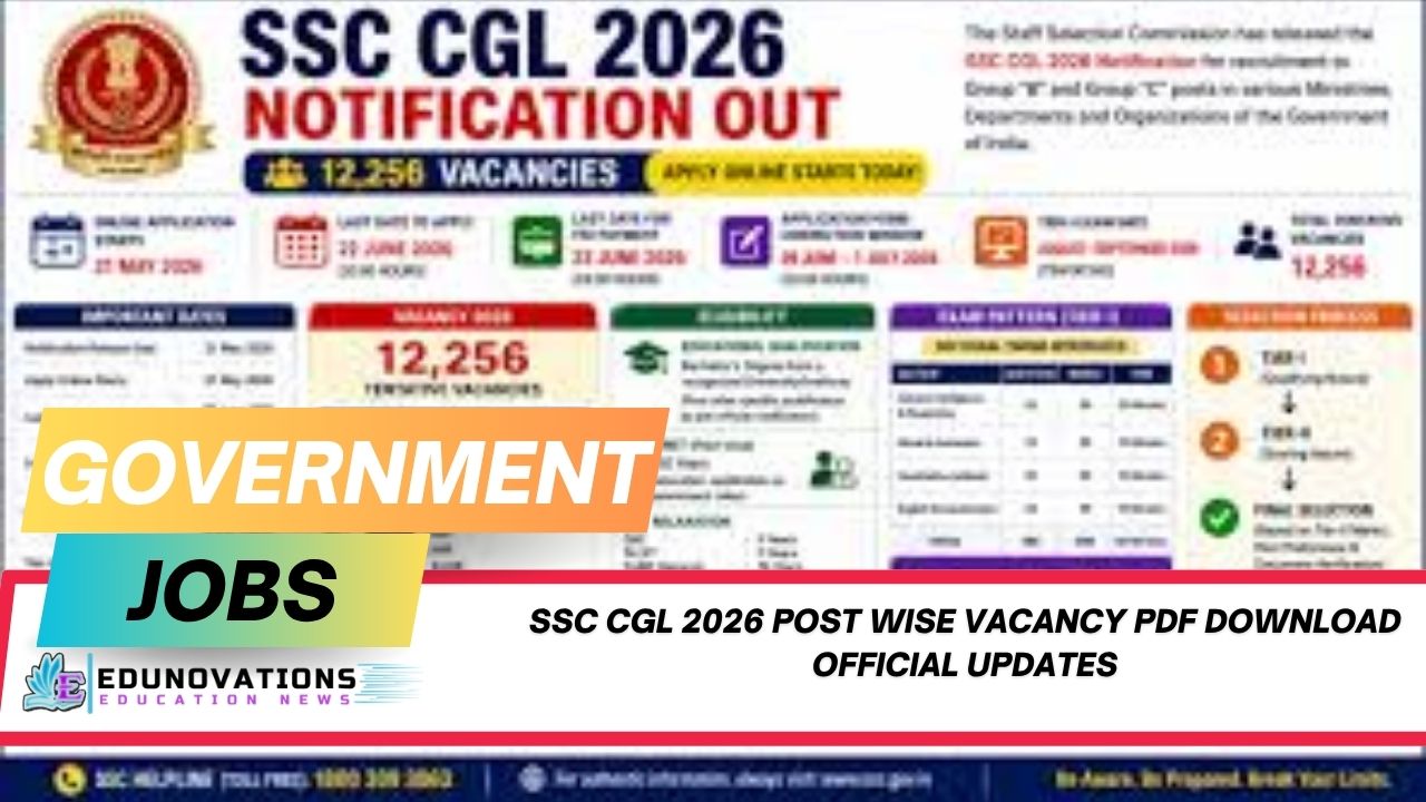 ssc cgl 2026 post wise vacancy pdf download official