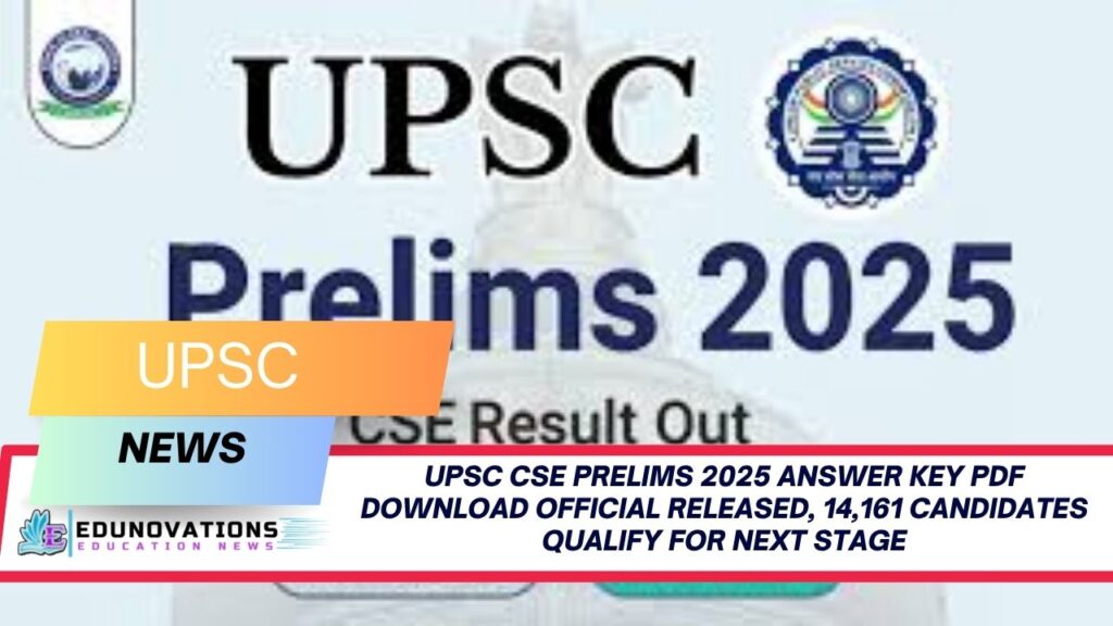 upsc cse prelims 2025 answer key pdf download official