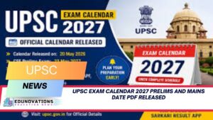 upsc exam calendar 2027 prelims and mains date pdf