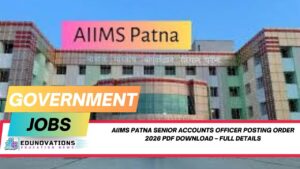AIIMS Patna senior accounts officer posting order 2026 PDF download