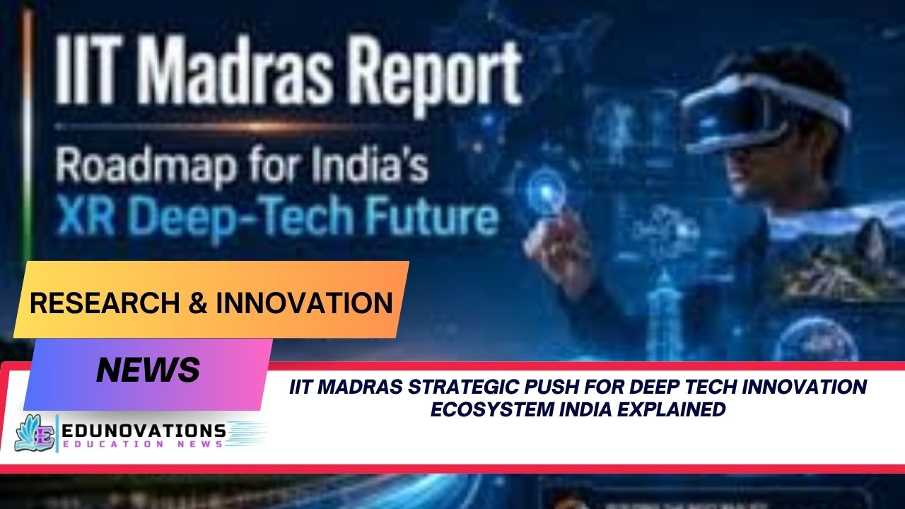 IIT Madras strategic push for deep tech innovation ecosystem India