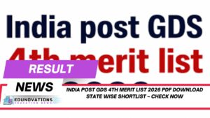 India Post GDS 4th merit list 2026 PDF download state wise shortlist