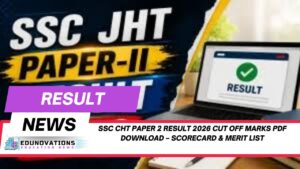 SSC CHT Paper 2 Result 2026 Cut Off Marks PDF Download