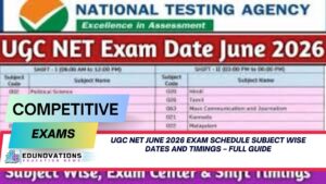 UGC NET June 2026 exam schedule subject wise dates and timings