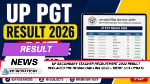 UP Secondary Teacher Recruitment 2022 result declared PDF download link 2026