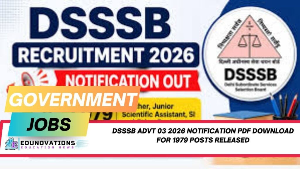dsssb advt 03 2026 notification pdf download for 1979 posts