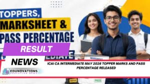 icai ca intermediate may 2026 topper marks and pass percentage