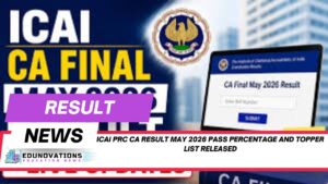 icai prc ca result may 2026 pass percentage and topper list
