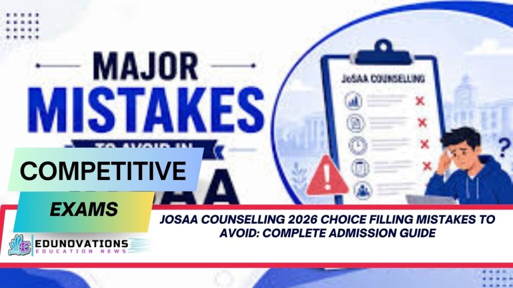 josaa counselling 2026 choice filling mistakes to avoid