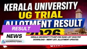 kerala university fyugp css rank list 2026 pdf download