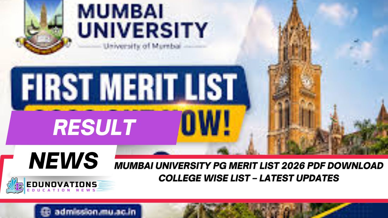 mumbai university pg merit list 2026 pdf download college wise list