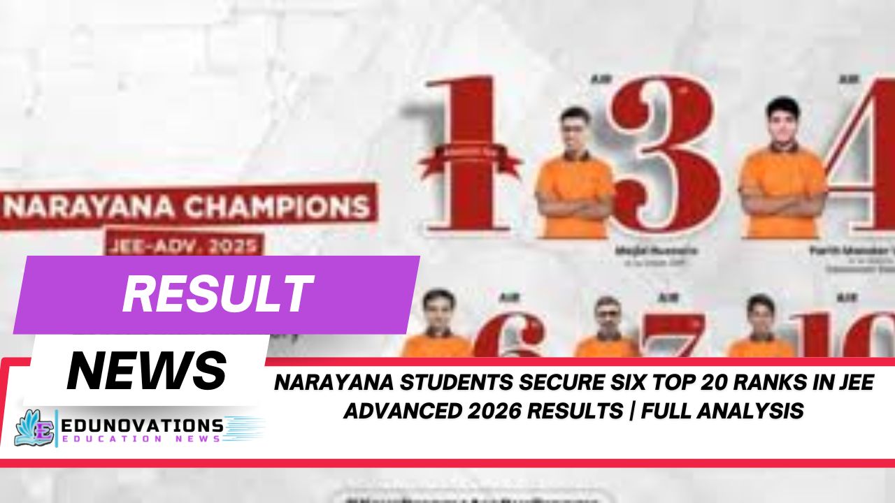 narayana students secure six top 20 ranks in jee advanced 2026 results