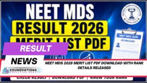 neet mds 2026 merit list pdf download with rank details