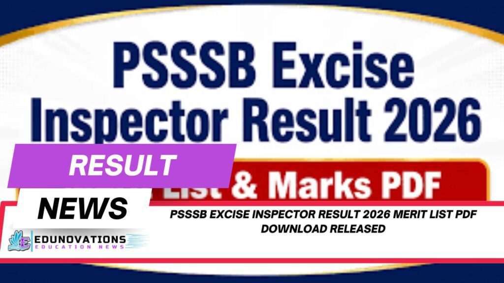 psssb excise inspector result 2026 merit list pdf download