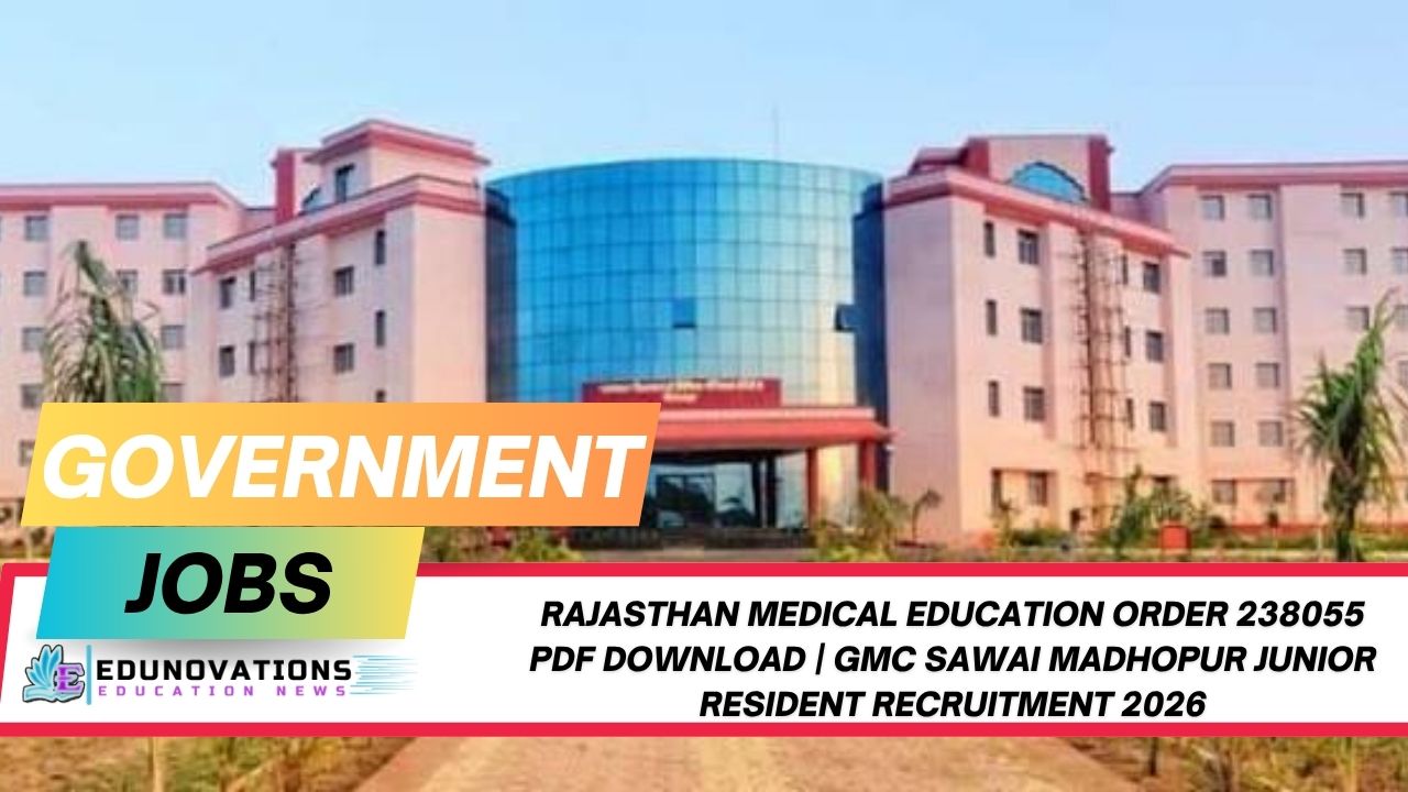 rajasthan medical education order 238055 pdf download