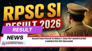 rajasthan police si result 2026 pet shortlisted candidates pdf