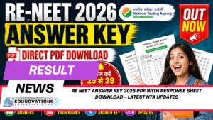re neet answer key 2026 pdf with response sheet download