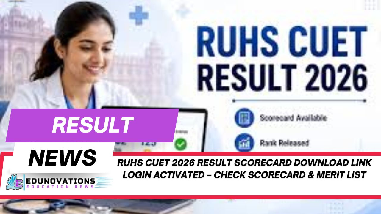 ruhs cuet 2026 result scorecard download link login