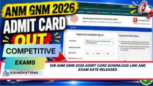 wb anm gnm 2026 admit card download link and exam date